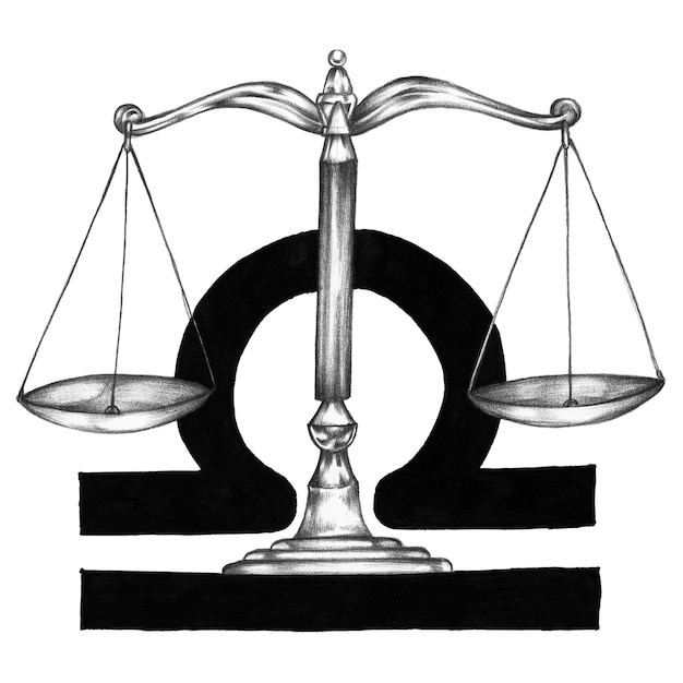 Libra PNG Horoskop Zeichen Aufkleber schwarzes astrologisches Symbol