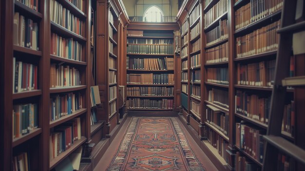 Librarias na velha biblioteca.