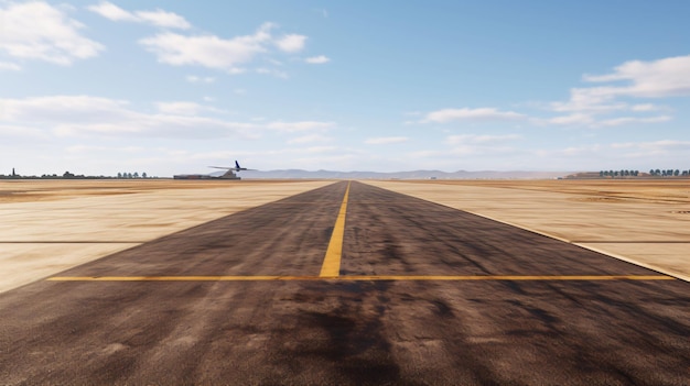 Libre para la pista de despegue y aterrizaje en el aeropuerto