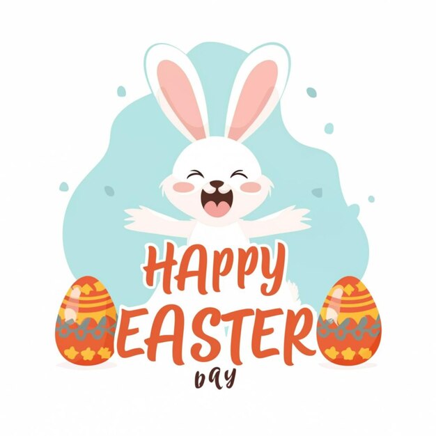 Libre vector feliz día de Pascua con diseño dibujado a mano