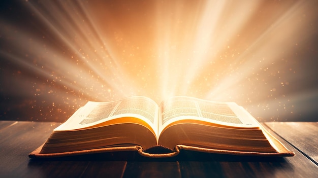libro abierto con luz