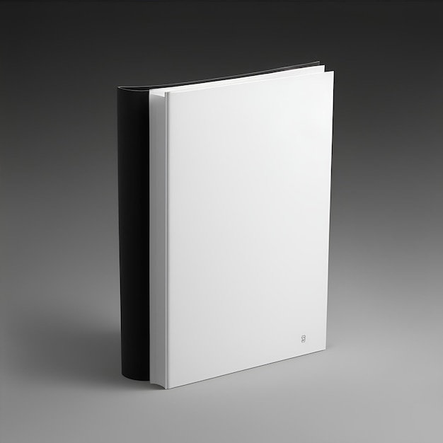 Un libro blanco y negro para maqueta.