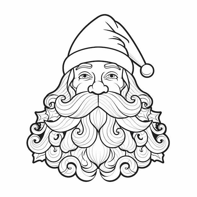 Libro para colorear de Santas Workshop con diseños delineados en blanco y negro para niños