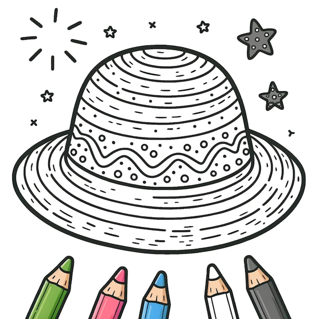 Libro para colorear sombreros