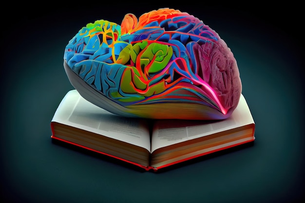 Foto el libro es un almacén de cerebros, hay tanto conocimiento generativo ai