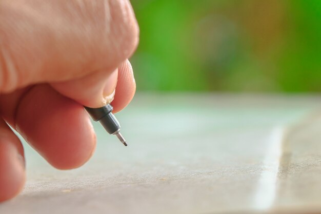 Foto libro de escritura a mano