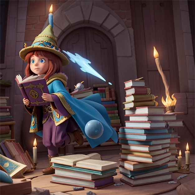 un libro llamado la bruja está abierto a un libro.