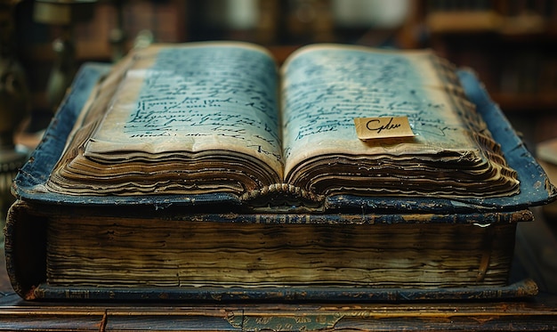 un libro con el nombre b en él