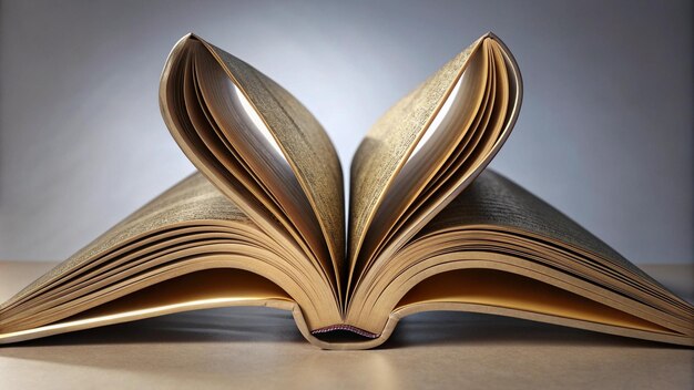 un libro con las páginas abiertas y la palabra amor en la parte inferior