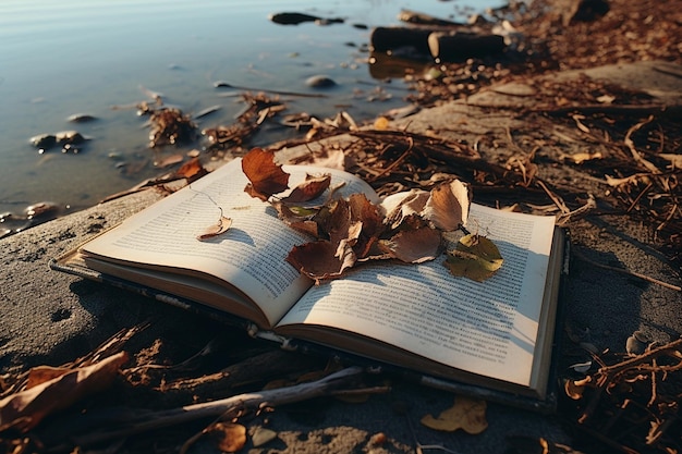 Libro de páginas de poesía foto