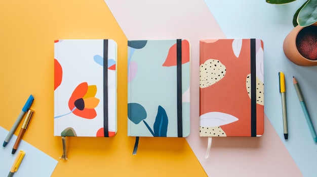 un libro con un patrón de flores en él está abierto a una página que dice primavera