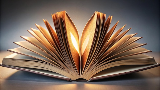 un libro que está abierto a una luz
