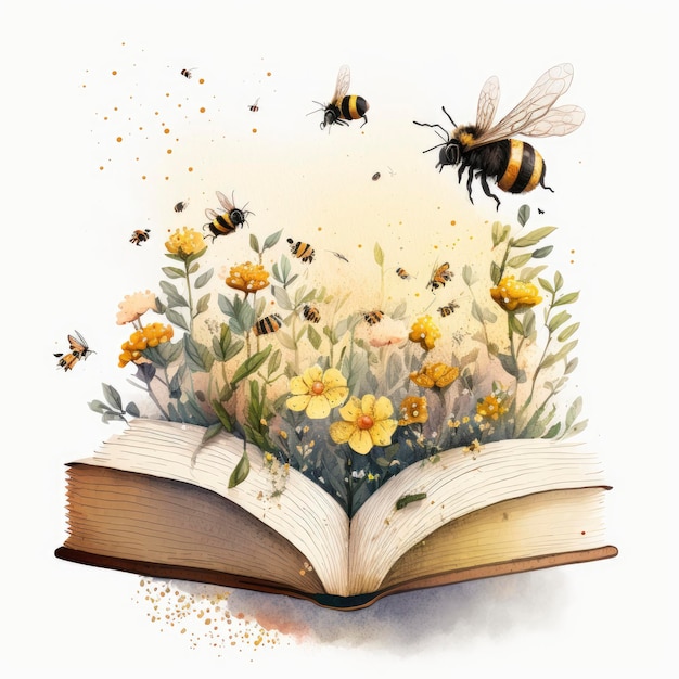 Un libro que tiene la palabra abeja en él