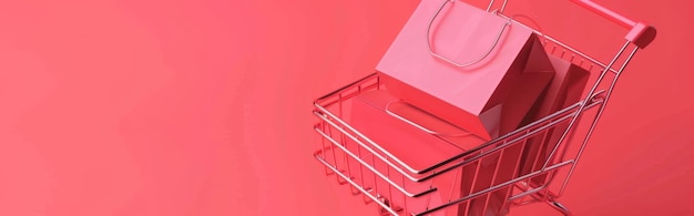 un libro rojo se muestra en un fondo rosa