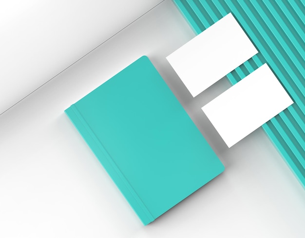 un libro verde con un cuadrado blanco en la parte inferior