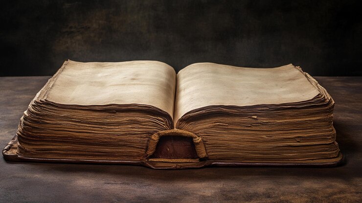 Foto un libro viejo con las páginas del libro abiertas