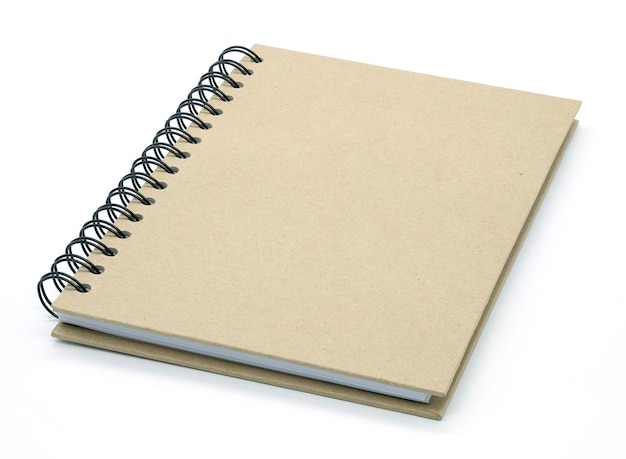 Libro de vista de ángulo alto contra fondo blanco