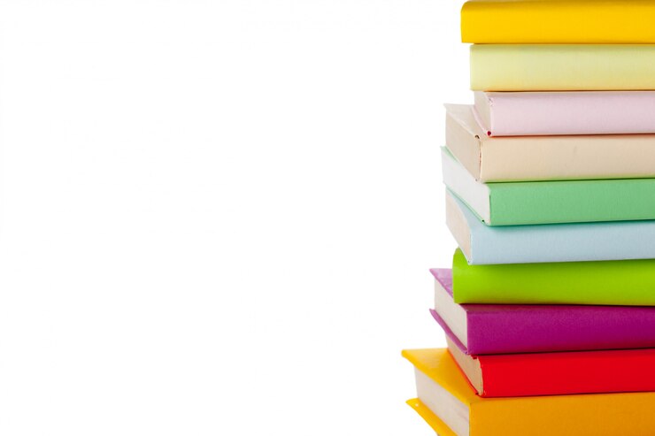 Foto libros aislados en blanco