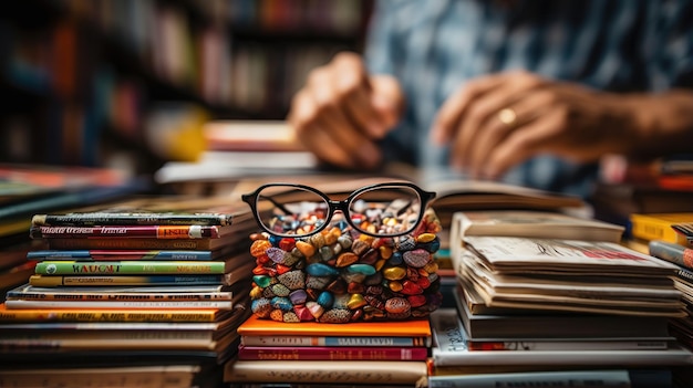 Foto libros de la biblioteca fondo de pantalla hd 8k imagen fotográfica de stock