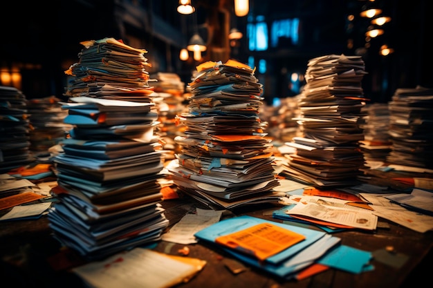 Foto libros en la bibliotecagenerative ai