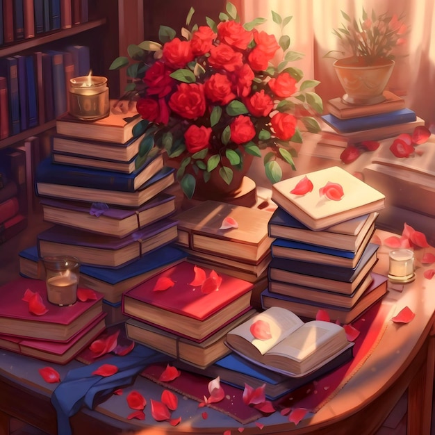 libros y rosas