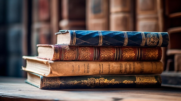 libros viejos en la biblioteca