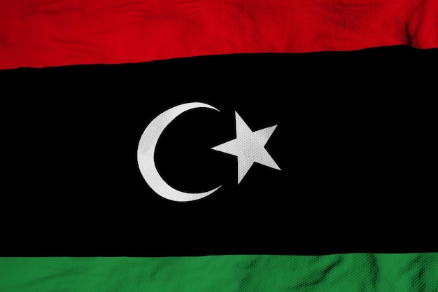 Libysche Flagge in 3D-Darstellung