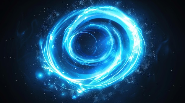 Lichtgeschwindigkeitsmagie Wirbel Glow Trail Neon-Effekt für Fantasy-Spiel Spiral png kreisförmig Swoosh verschwommenes Element Abstrakte Energie Spur Glanz Vermögenswert