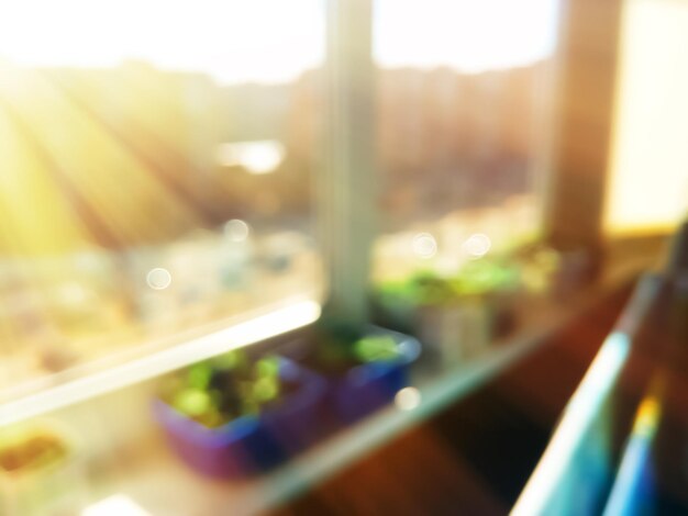 Lichtleck am sonnigen Tag Balkon Bokeh Hintergrund HD