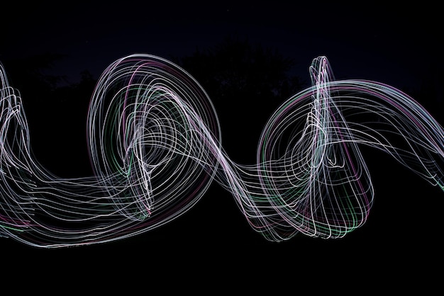 Lichtmalerei in der Nacht