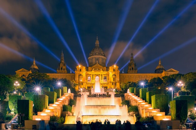 Lichtshow und Brunnen, Placa Espanya, Barcelona