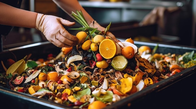 Lidando com o desperdício de alimentos por meio de doação e compostagem IA generativa