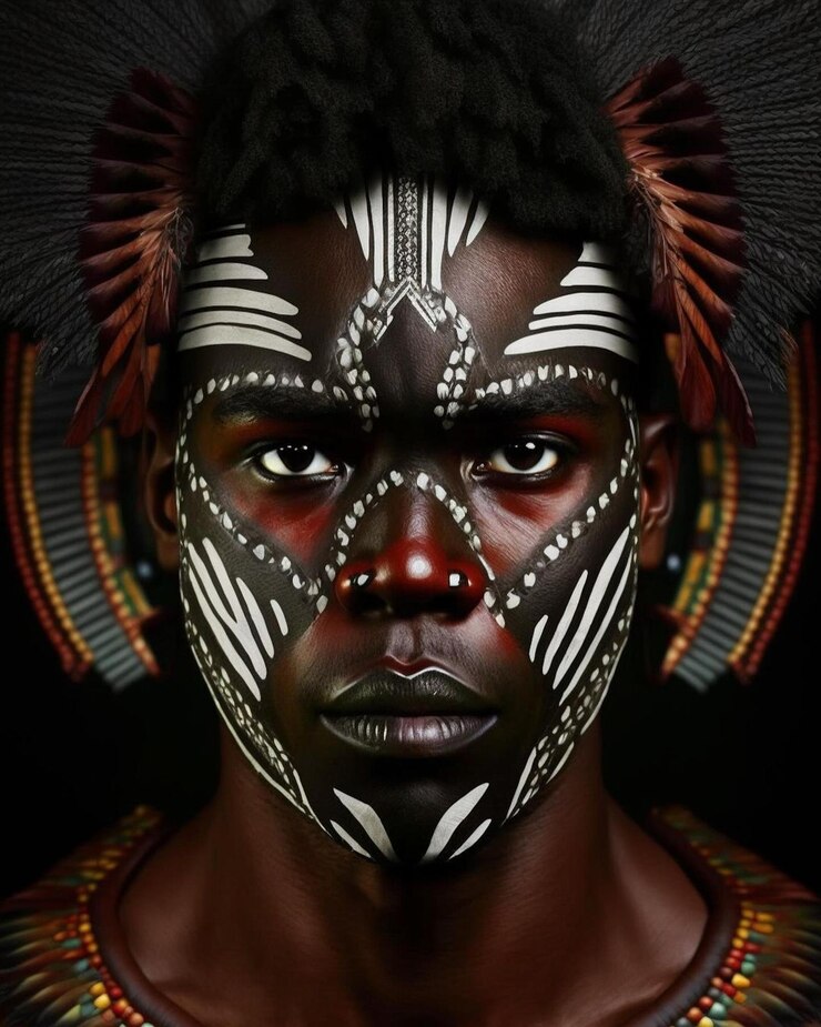 Foto líder do grupo étnico humano de um país