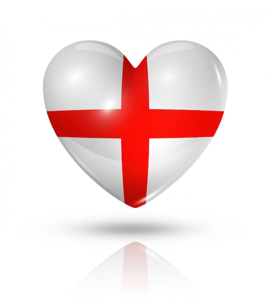 Liebe England Herz Flaggensymbol