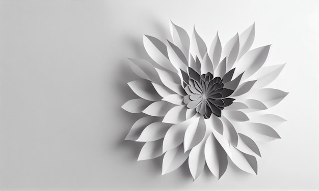 Liebe liegt blutende Blume aus Papierhandwerk Generative KI