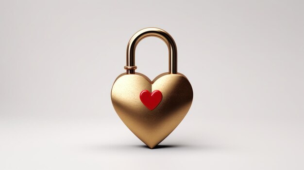 Foto liebt verpflichtung golden heartshaped lock auf clean copyspace