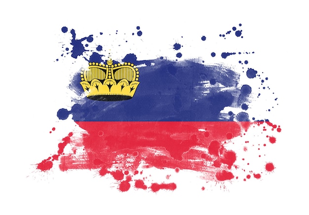 Liechtenstein bandera grunge fondo pintado