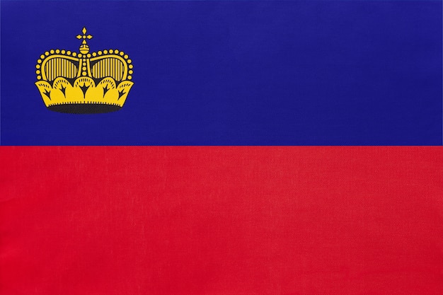 Liechtenstein principado tela nacional bandera textil