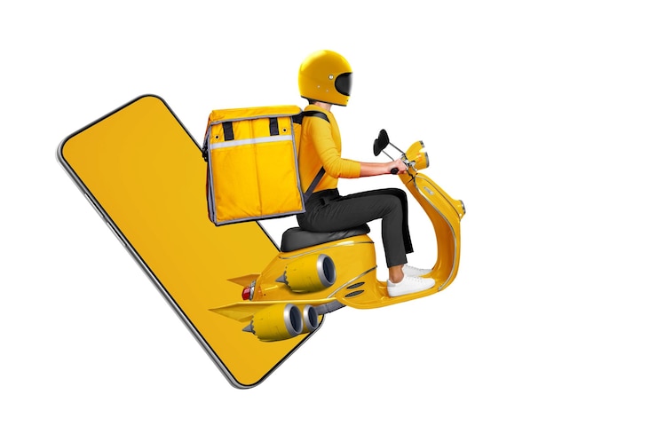 Foto lieferung eines jet-scooters