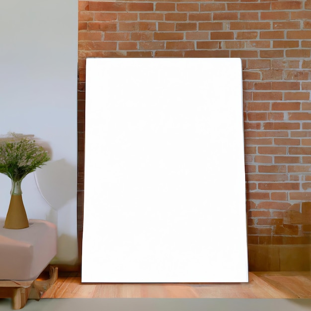 Foto un lienzo blanco está al lado de una obra de arte blanca.