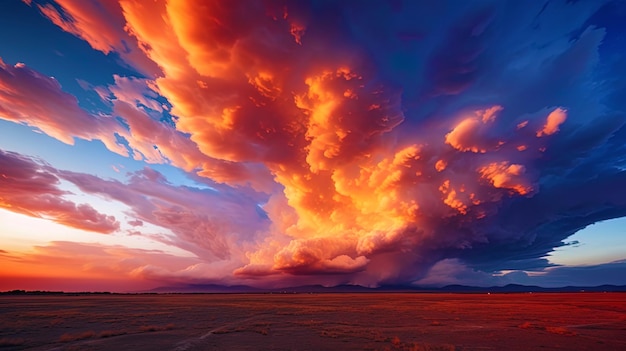 Un lienzo celestial único con hermosas nubes