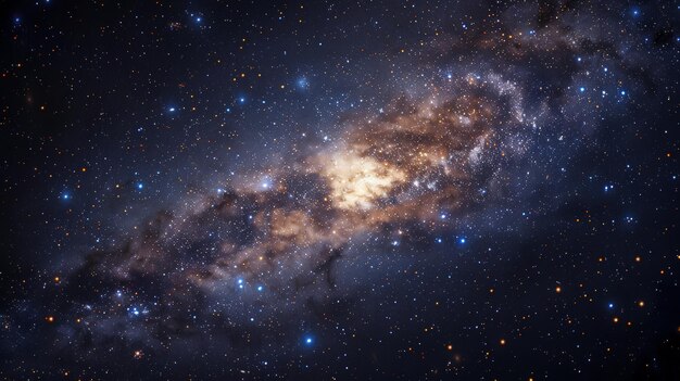 Foto el lienzo cósmico de galaxias y estrellas