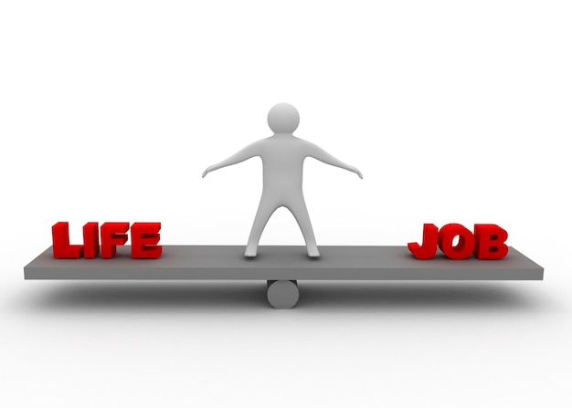 Foto life- und job-balance-konzept