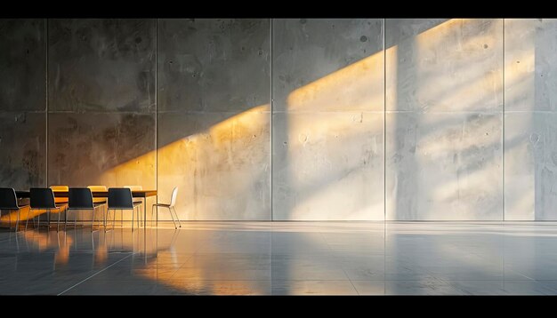 Light and Space Minimalist Office Interior Design Decoration Board creado con tecnología de IA generativa