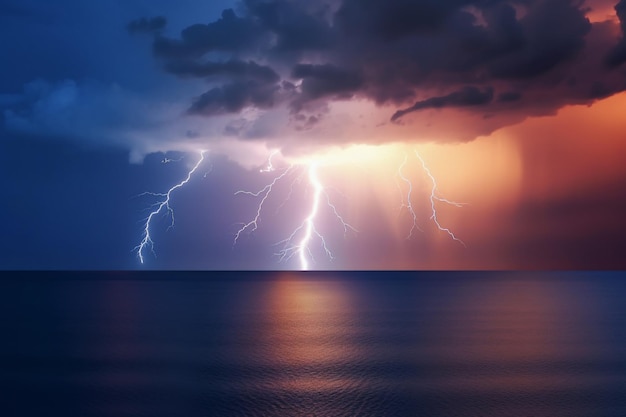 Lightning Background Ai generativ