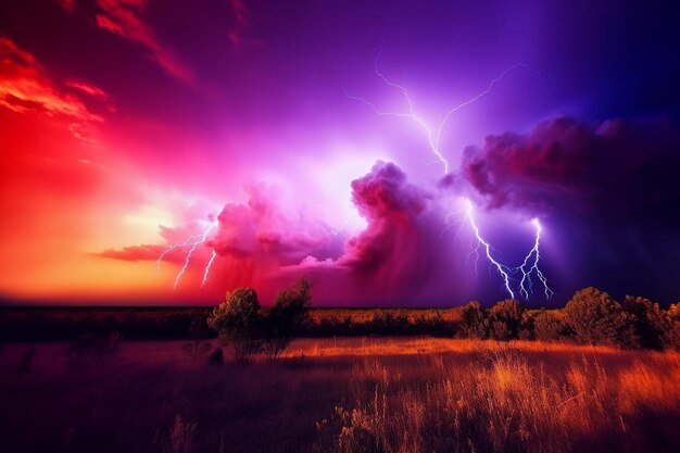 Lightning Background Ai generativ