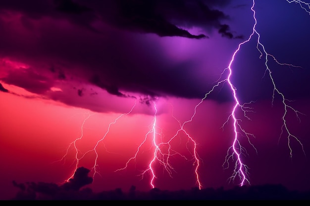 Lightning Background Ai generativ