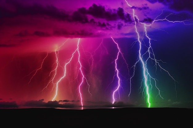 Lightning Background Ai generativo