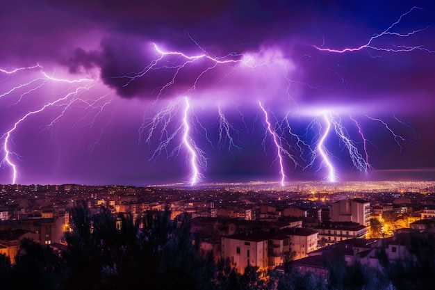 Lightning Background Ai generativo