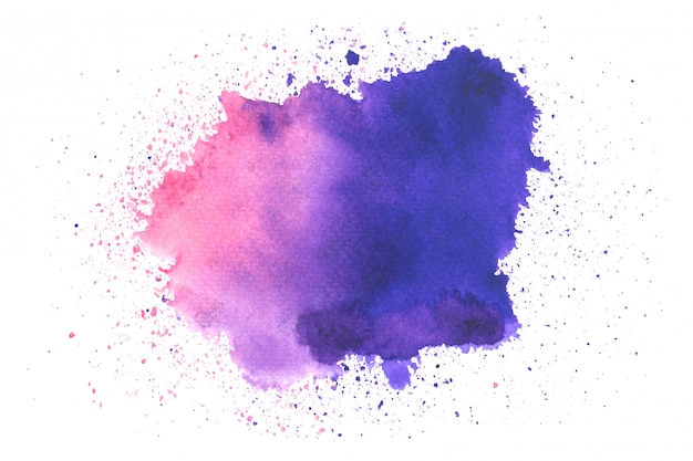 Foto lila aquarell fleck mit farbtönen pinselstrich